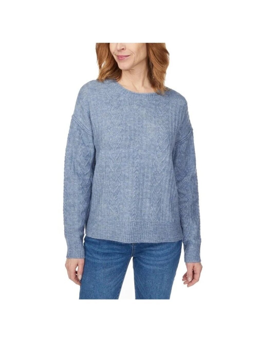 NWT Legendary Outfitters Women's XL  Blue Knit Sweater Soft Pullover G2181